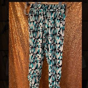White black and blue girl pants